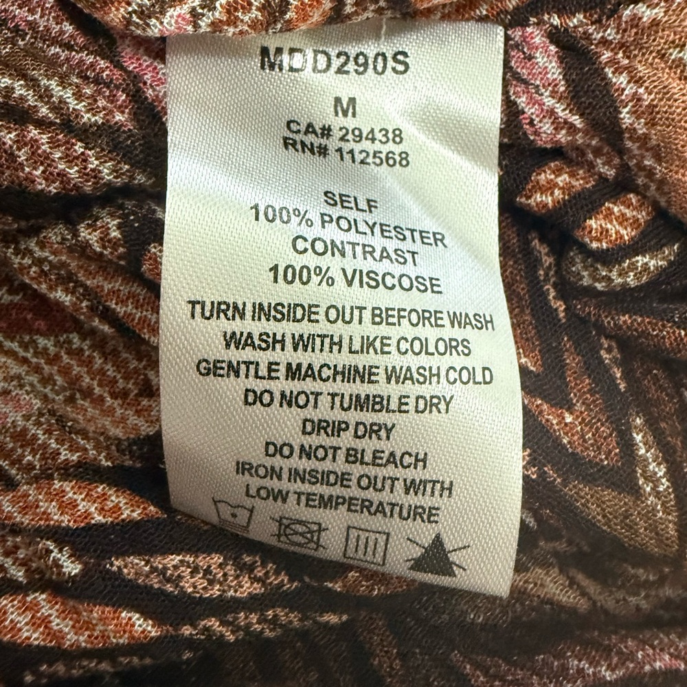 Miss Me Faux-Suede Wrap Dress Flutter Sleeves Mocha Brown Size Medium M NEW - Picture 10 of 10